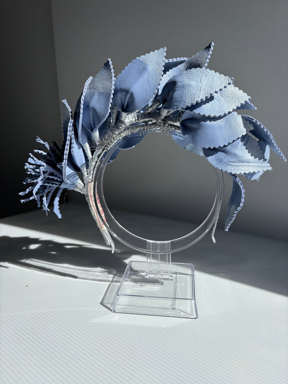 Leather headpiece - Light Blue